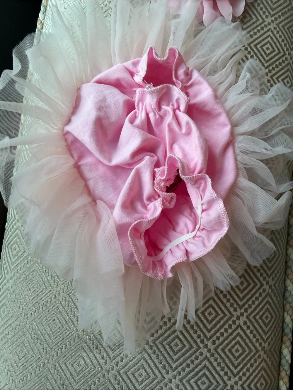 Pink Tulle Baby Bloomers & Headband Set - Soft Pink 3mo.
